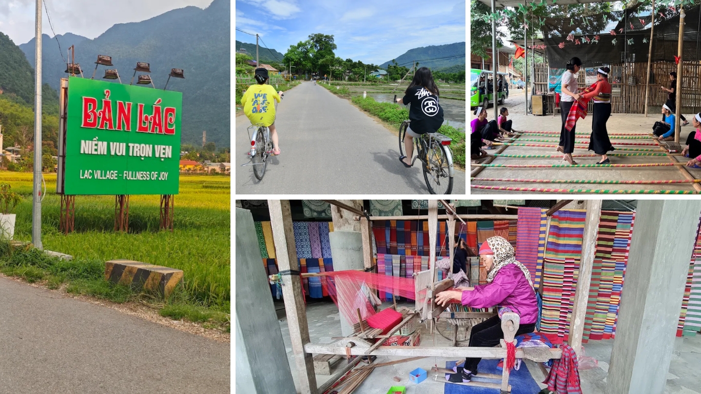 Lac Village Mai Chau tour with cycling, weaving, and local culture