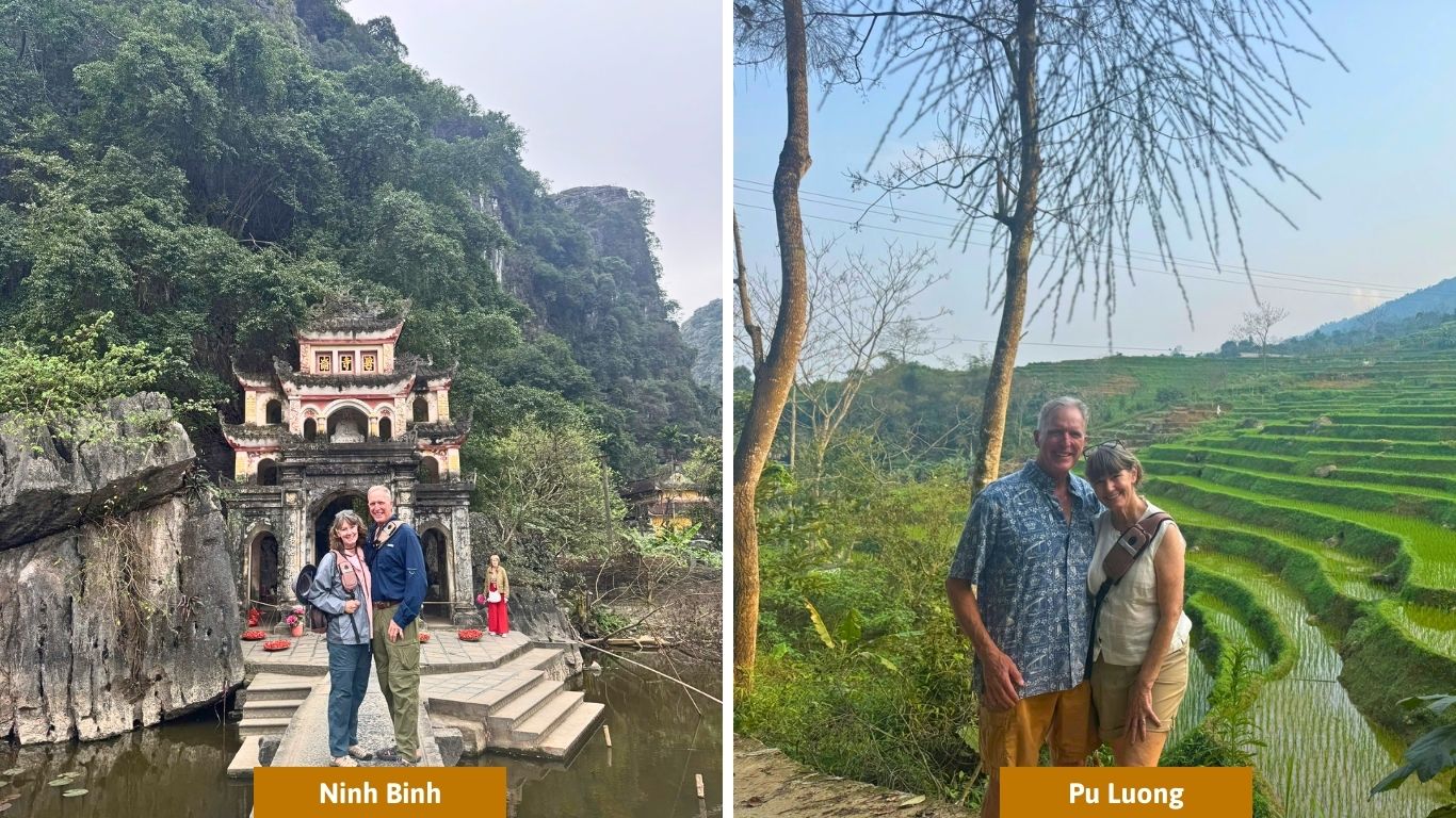 Ninh Binh and Pu Luong offer different landscapes, from dramatic limestone temples to tranquil rice terraces.