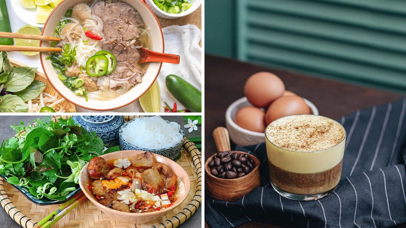 Pho, Bun cha, Egg coffee