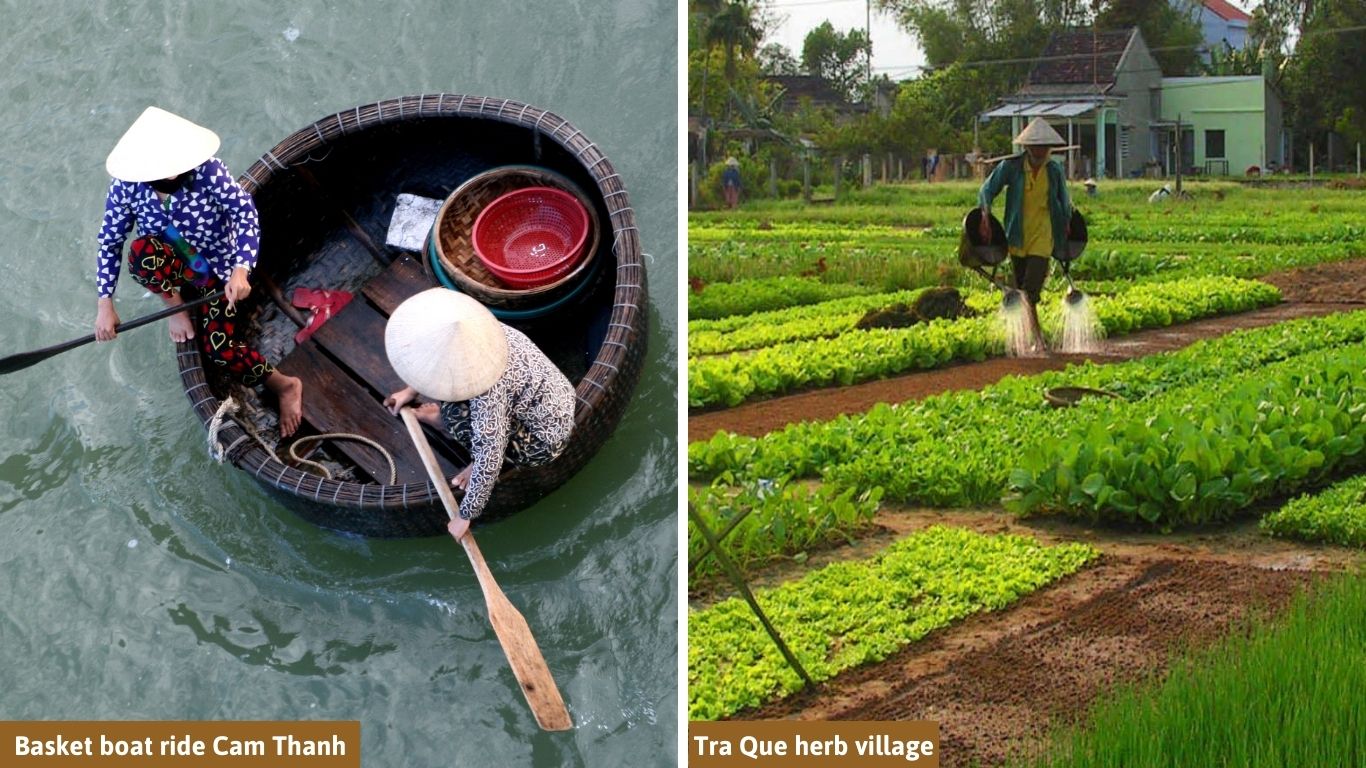 Basket boat ride Cam Thanh, Tra Que herb village