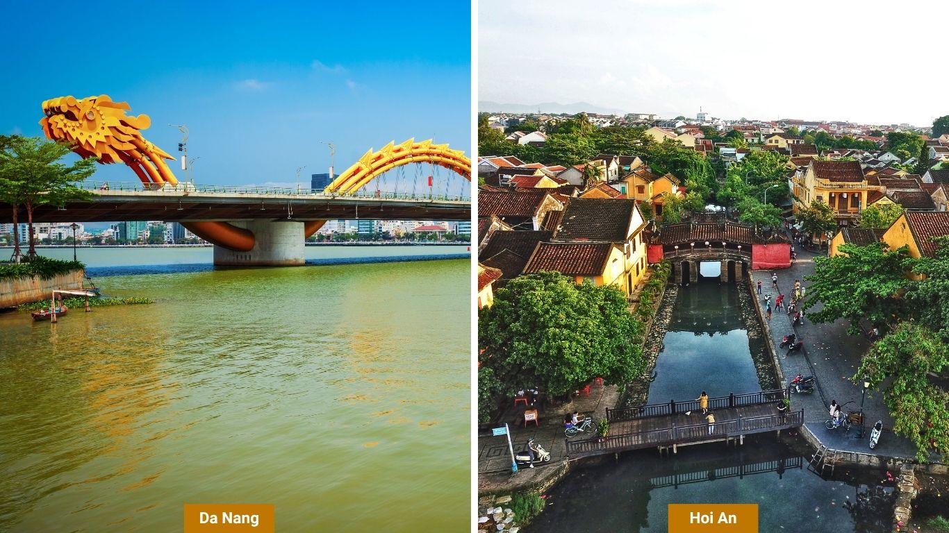 Da Nang and Hoi An side by side, Vietnam