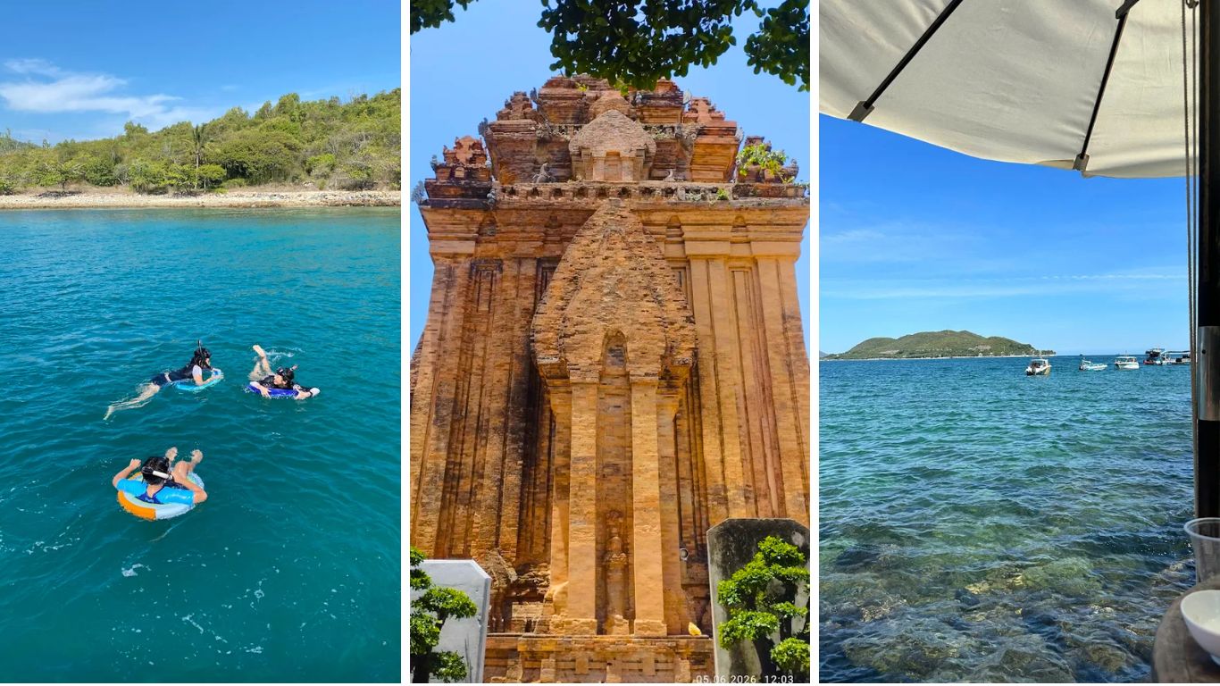 Nha Trang in June snorkeling island tour Po Nagar Cham Towers and waterfront dining experience