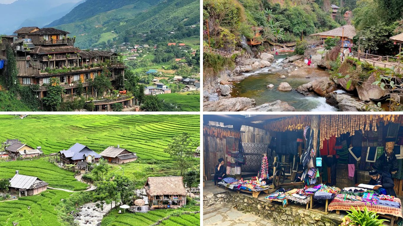 Sapa villages in July homestay accommodation local market handicrafts and valley scenery