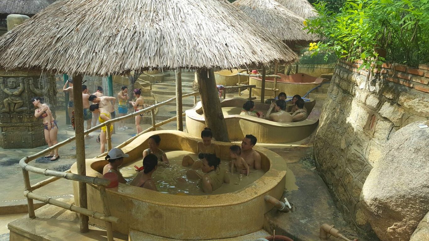I-Resort mud bath hot spring Nha Trang in June midday retreat for visitors