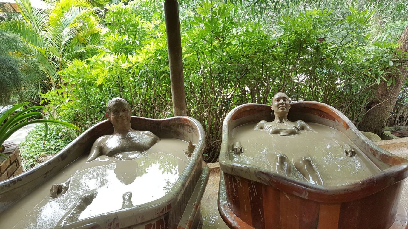 Mud bath experience at Thap Ba Hot Springs Nha Trang in May