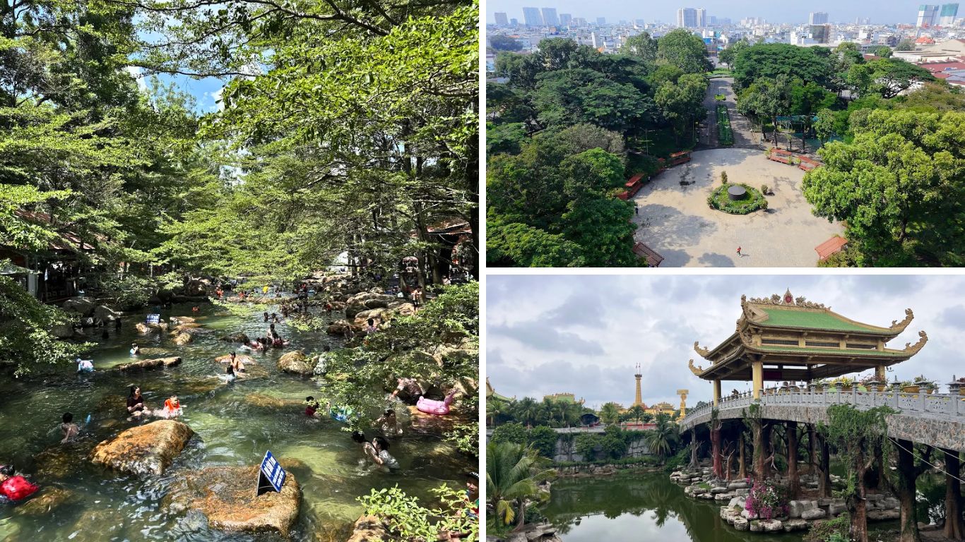 Ho Chi Minh City green scenery in July during rainy season