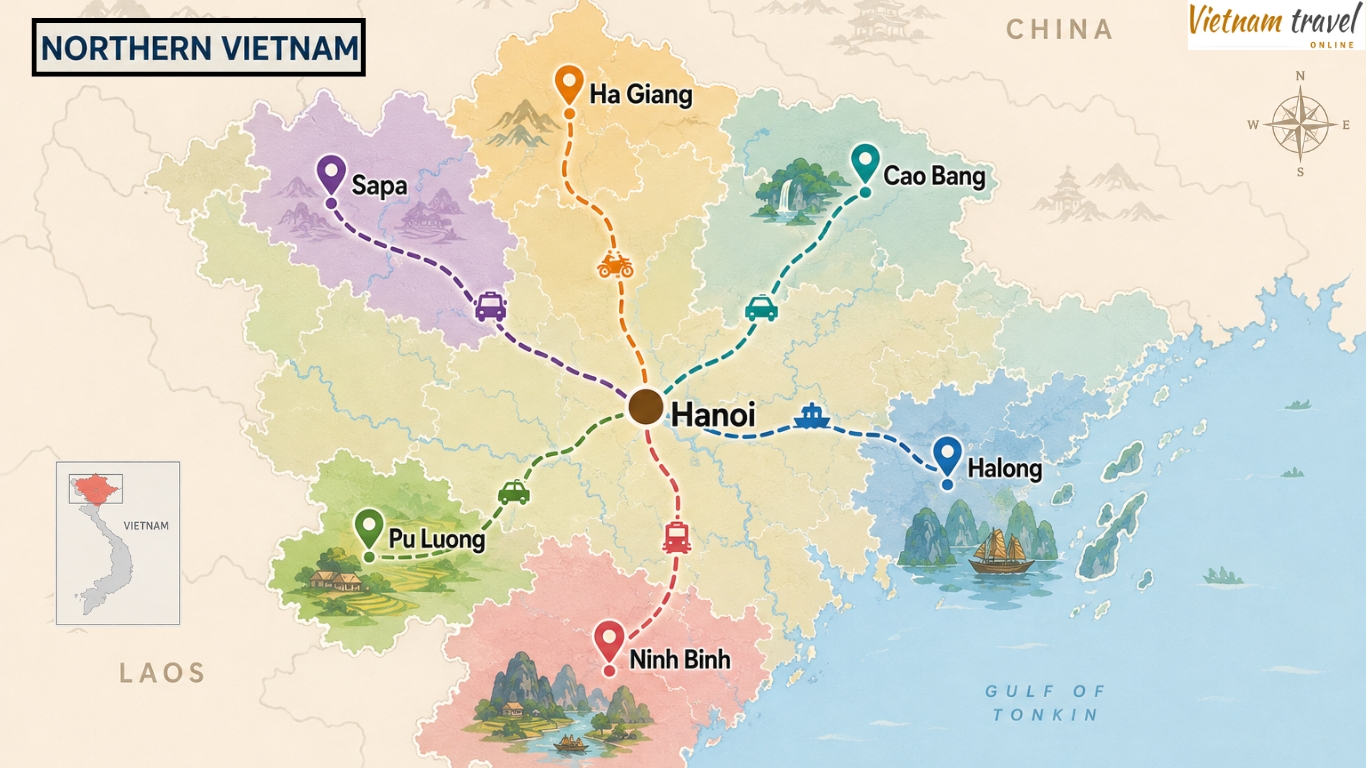 Northern Vietnam map