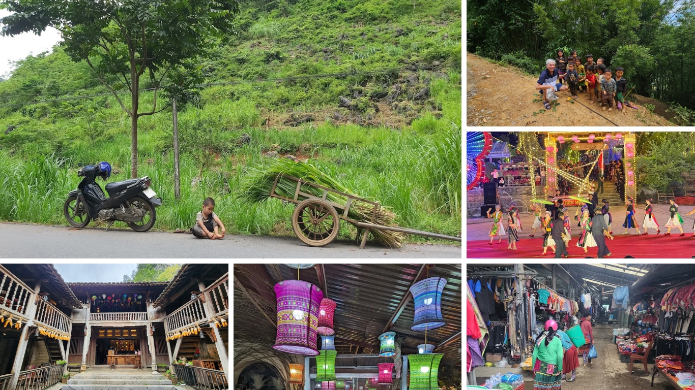 Local ethnic villages and markets on the Ha Giang Loop, culture and daily life